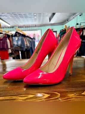 Steve Madden Hot Pink Patent Pointed-Toe Stiletto Pumps